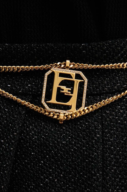 Elisabetta Franchi szorty z domieszką wełny czarny SH00947E2