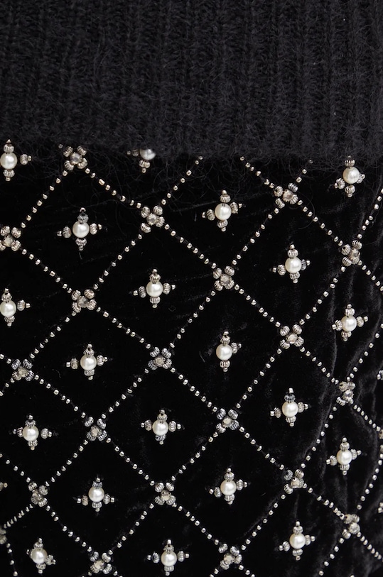 Twinset szorty welurowe 242TT2242 czarny