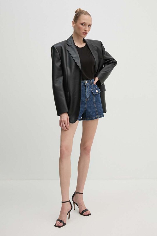 Morgan pantaloni scurti jeans SHETEL SHETEL albastru AW24