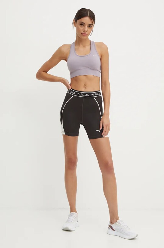 Puma pantaloni scurți de antrenament Train Strong 525042 negru AW24
