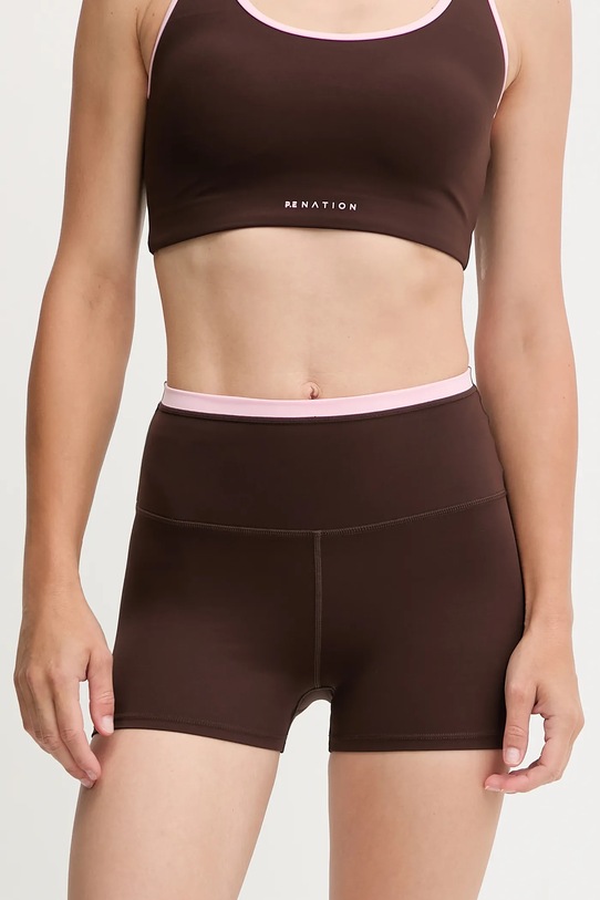 P.E Nation pantaloncini Vita alta marrone 243S432