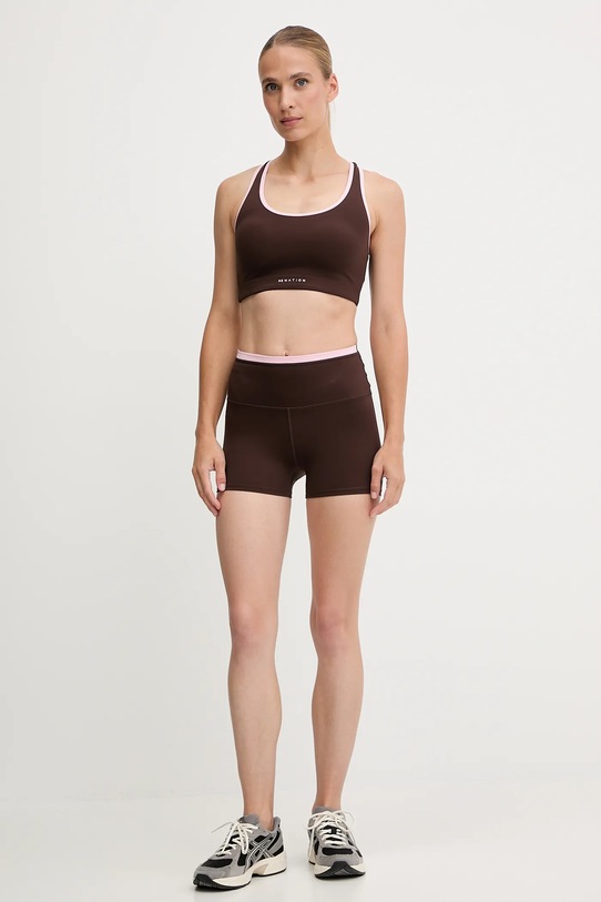 P.E Nation pantaloni scurți Vita 243S432 maro AW25