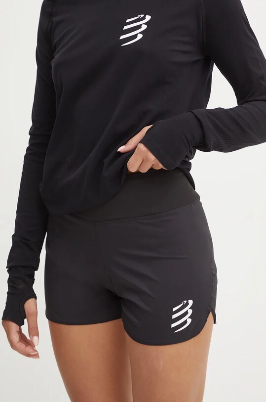 Compressport szorty do biegania Performance z elastanem czarny ASHW406