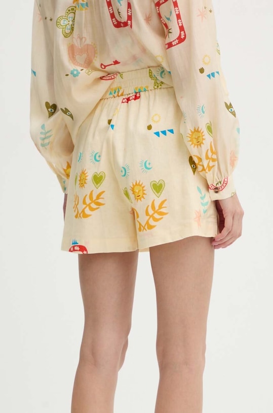 Oblečenie Šortky s prímesou ľanu Never Fully Dressed Sundazed Summer Ellis NFDTR380 béžová