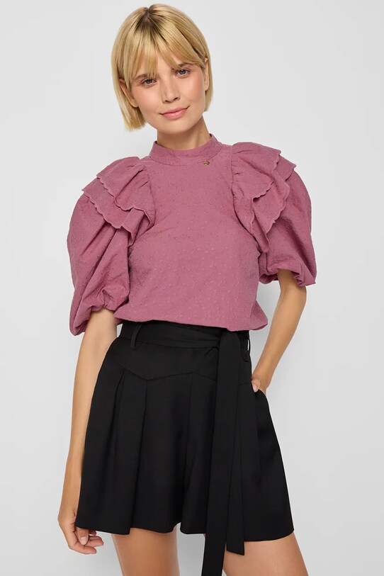 Kratke hlače Bizuu KANDYS pletivo crna KANDYS.CZARNY.AW24