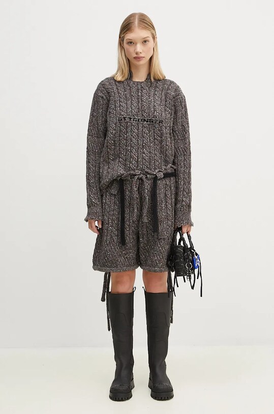 Шорти з домішкою шерсті Ottolinger Knit Shorts 1070801521 коричневий