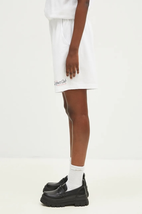 Pamučne kratke hlače Sporty & Rich 94 Racquet Club SH021S406RW bijela AW24