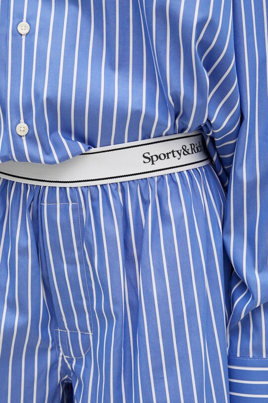 Sporty & Rich szorty bawełniane Serif Logo Boxer niebieski SH015512314ST61