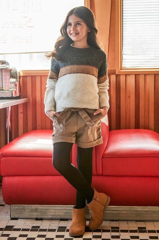 Дитячі шорти Mayoral casual бежевий 7214.8D.Junior.9BYH