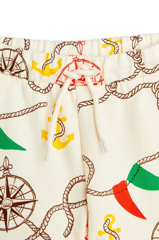 Детские хлопковые шорты Mini Rodini Nautical бежевый 2463011000