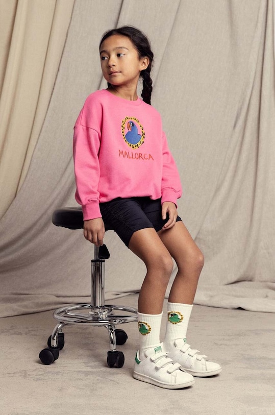 Mini Rodini szorty bawełniane dziecięce Draped wzorzyste czarny 2463011299