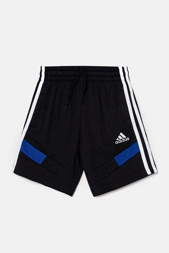 Dječje pamučne kratke hlače adidas B SH CB JE0315 crna AW24