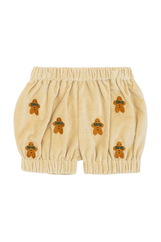 Kratke pamučne hlače za bebe Donsje Azizie Bloomers Gingerbreads 4082801 bež AW24