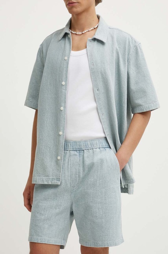 Samsoe Samsoe pantaloni scurti jeans SAJABARI jeans albastru M24200049