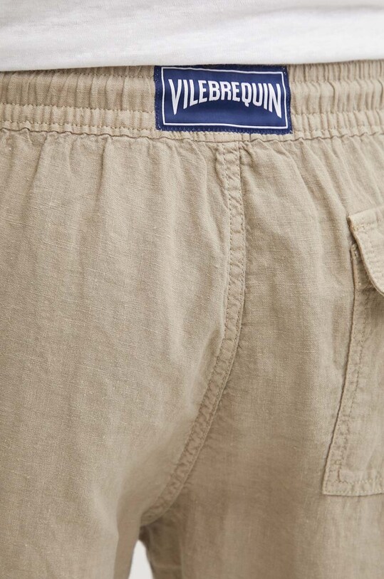 Vilebrequin pantaloni scurti din in BAIE bej BAIU3U01