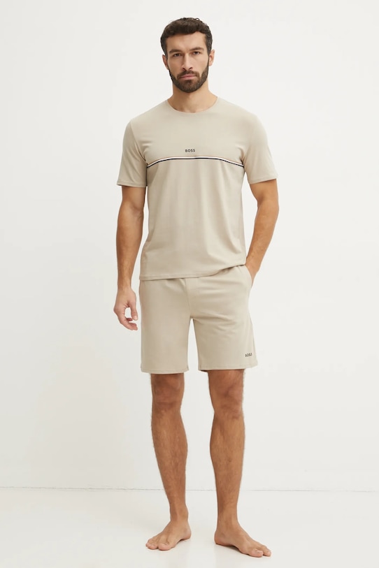 BOSS pantaloni scurți de lounge 50515394 bej SS25