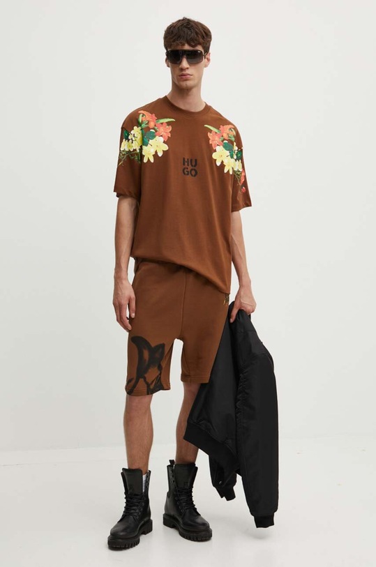 Kraťasy HUGO 50517824 hnědá AW24