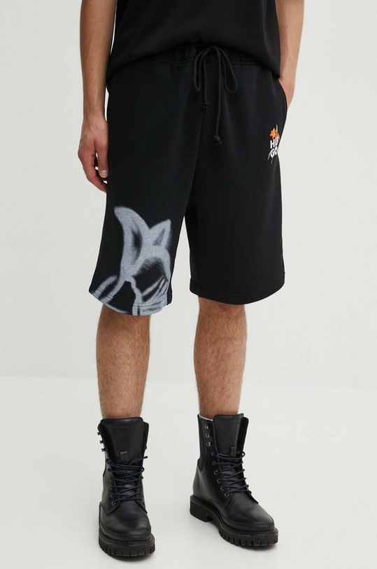 HUGO pantaloni scurti tricotaj negru 50517824