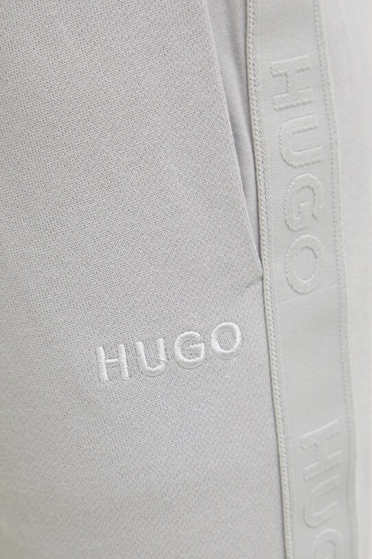 Домашен къс панталон от памук HUGO сив 50520492