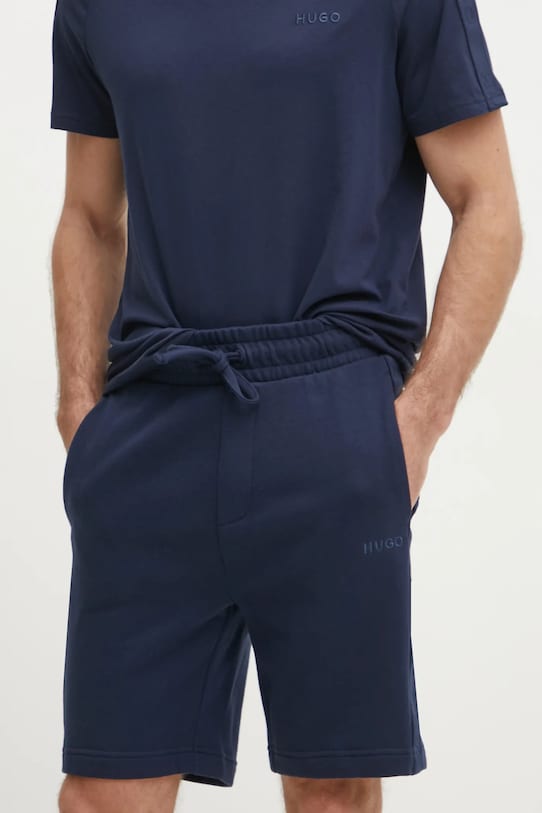 HUGO pantaloni scurți din bumbac lounge bleumarin 50520492