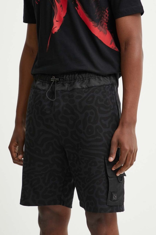 HUGO rövidnadrág mintás fekete 50516722