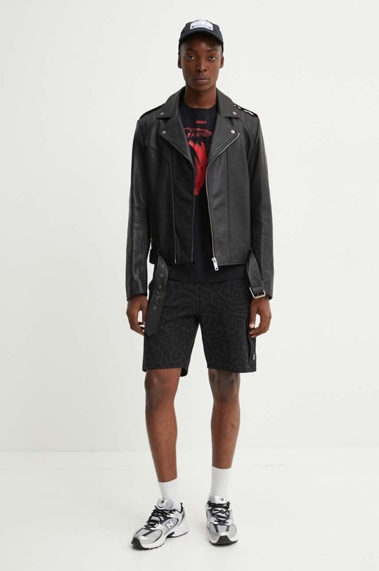 HUGO rövidnadrág 50516722 fekete AW24