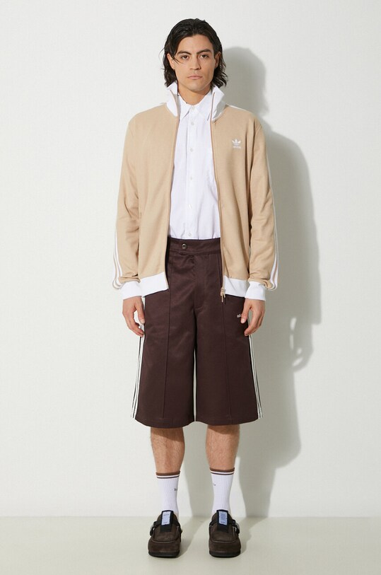 adidas Originals pantaloncini in cotone 80s 3-Stripes 11IN Bermuda JC6524 marrone AW24
