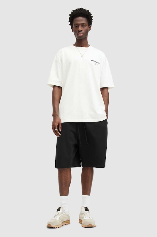 AllSaints pantaloni scurti din bumbac HAYDON bumbac negru M003TA