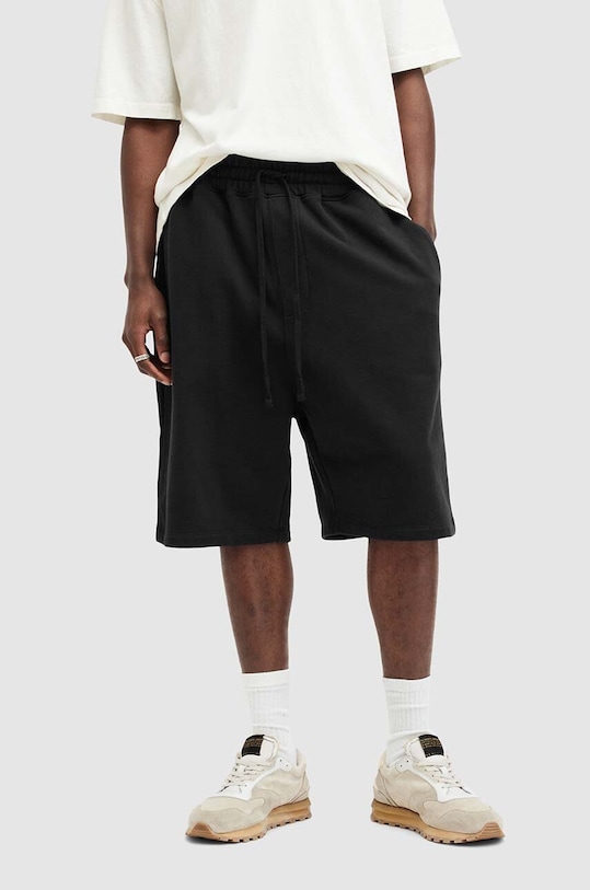 AllSaints pantaloni scurti din bumbac HAYDON M003TA negru AW24