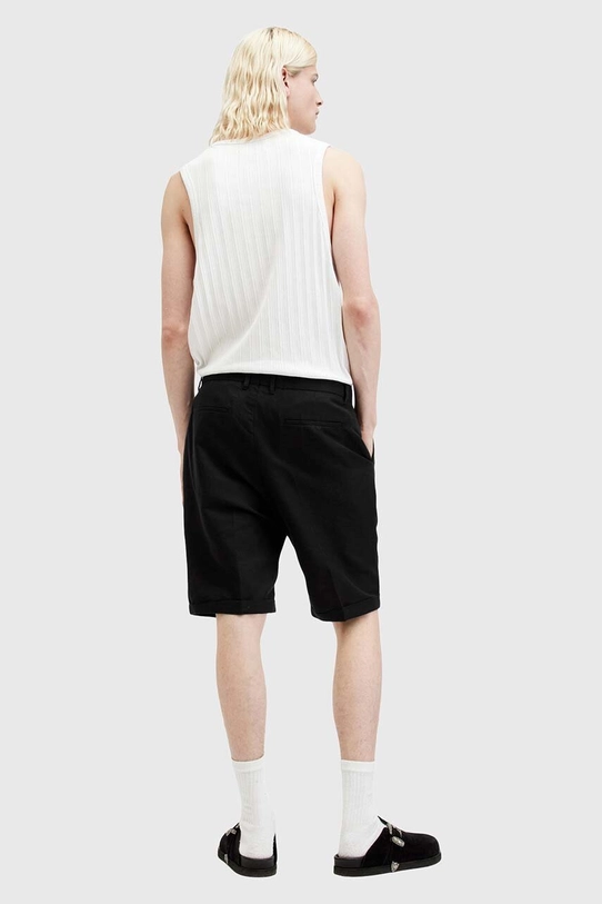 AllSaints pantaloni scurti din in ORA TALLIS M013TA negru