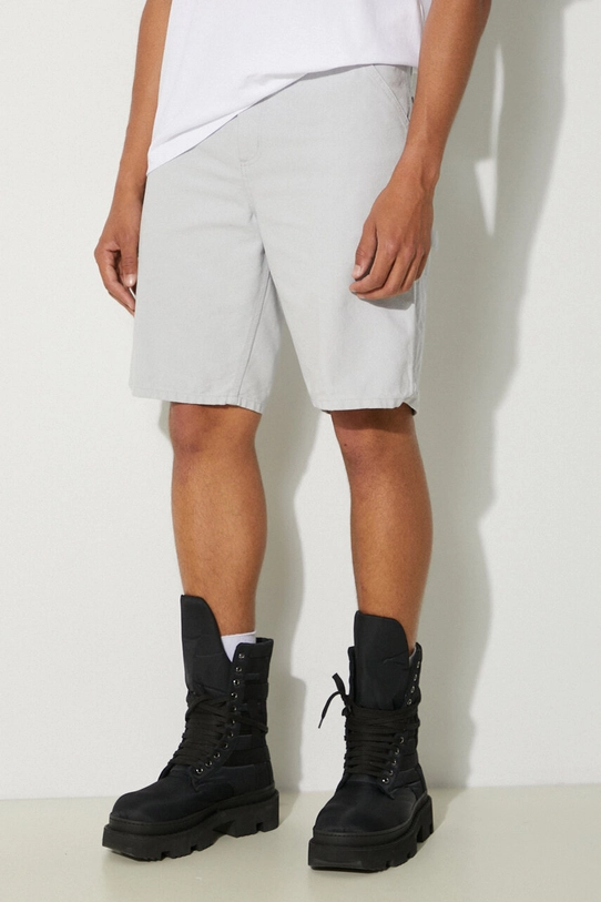 Βαμβακερό σορτσάκι Carhartt WIP Single Knee Short γκρί I027942.29J02