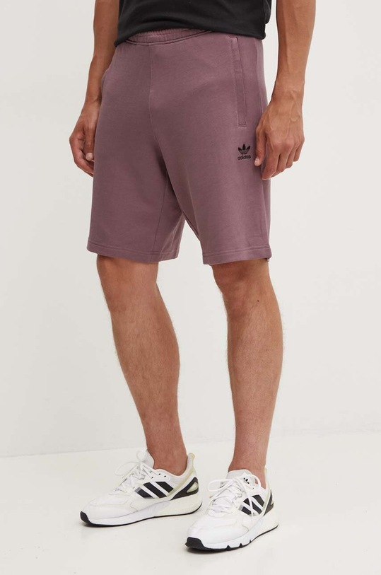 adidas Originals pantaloni scurti din bumbac bumbac violet IY8514