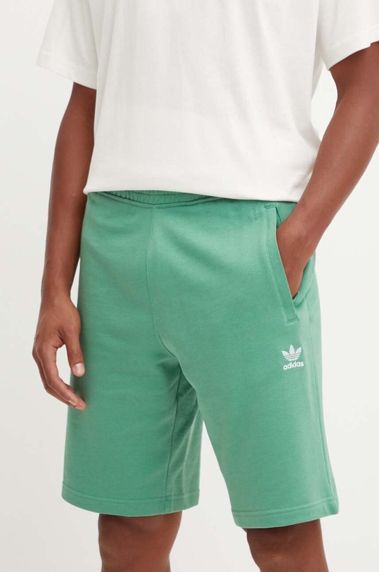 Bavlněné šortky adidas Originals pletenina zelená IY8519