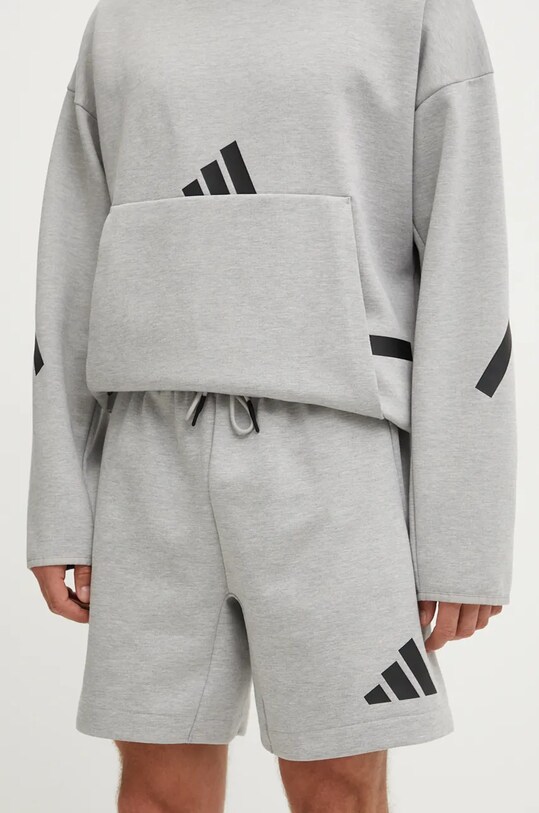 adidas pantaloncini ZNE melange grigio JJ4892