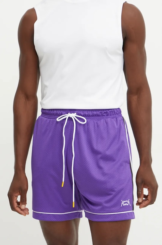 Puma pantaloni scurți de antrenament The Classics tricotaj violet 625323