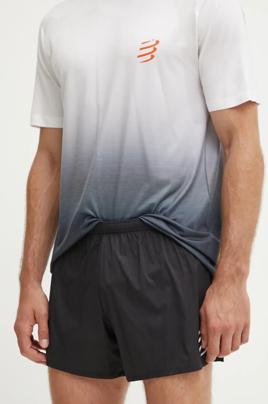 Compressport pantaloni scurți de alergare Racing Split panza negru ASHM375