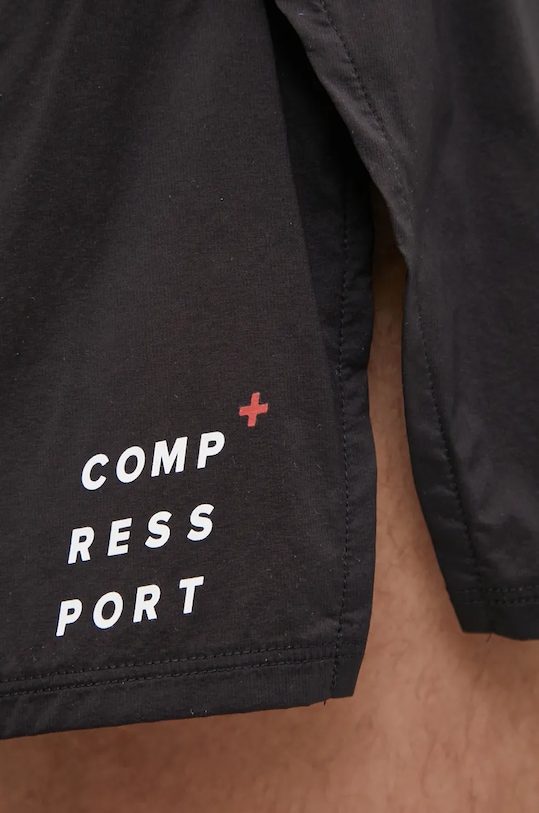 Compressport pantaloni scurți de alergare Racing Split negru ASHM375
