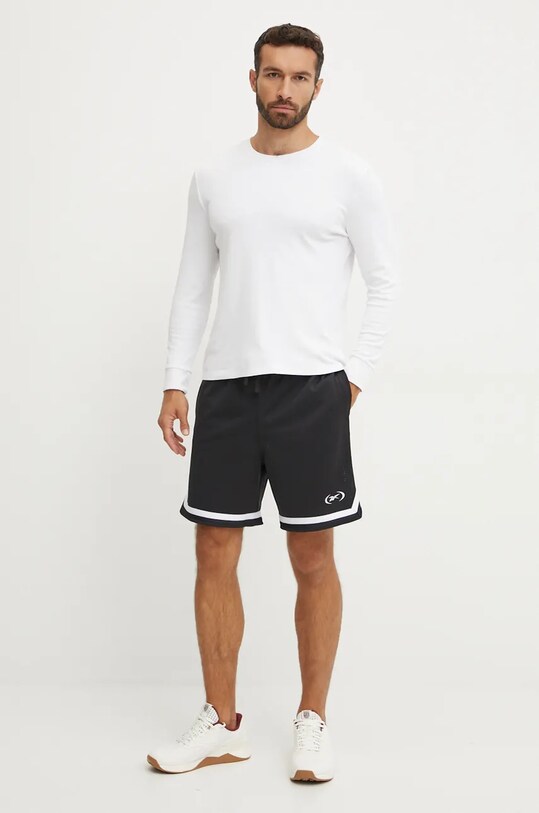 Reebok pantaloni scurți de antrenament Hoopwear Transition 100205372 negru AW24