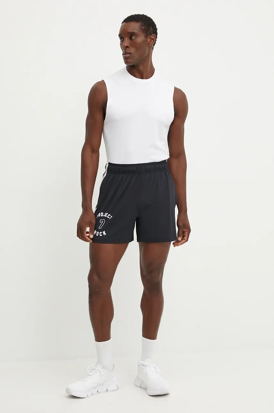 Under Armour szorty treningowe Project Rock 1386889 czarny AW24