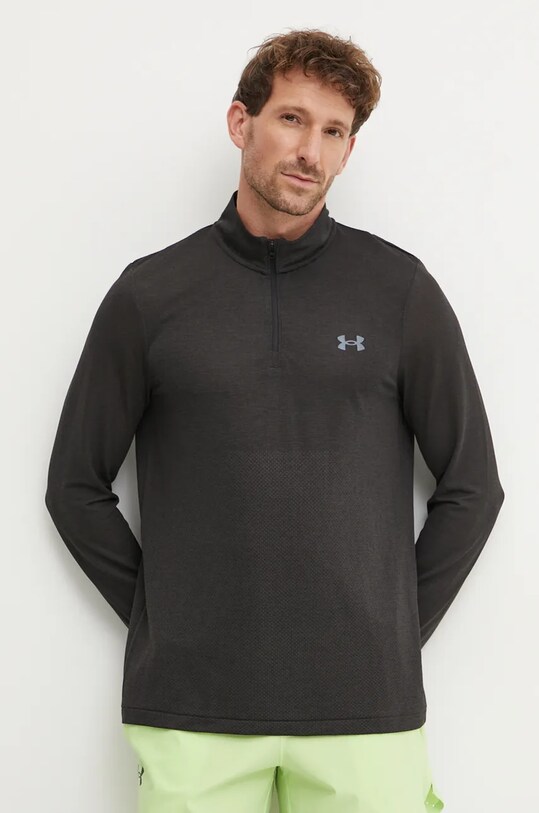 Bežecká mikina Under Armour Seamless Stride melanž čierna 1378168