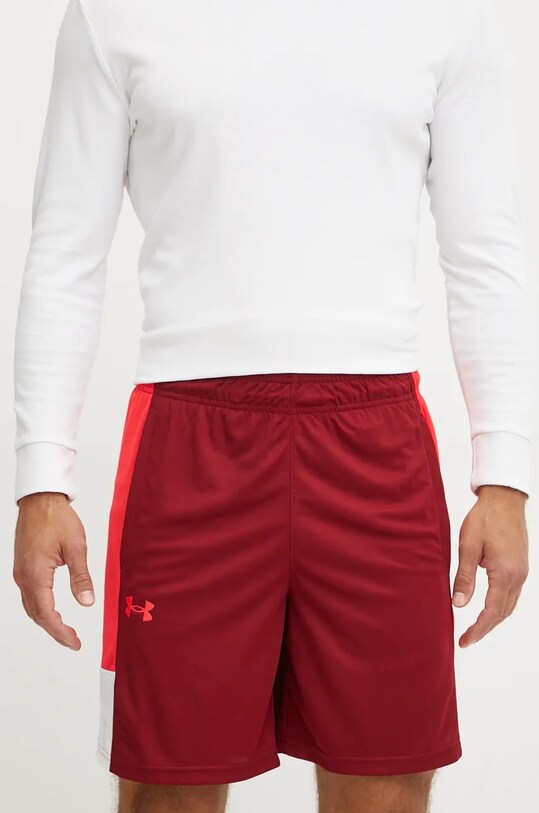 Tréningové šortky Under Armour Zone 7 pletenina burgundské 1383389