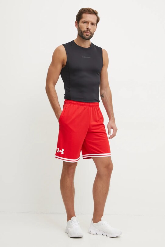 Under Armour pantaloni scurți de antrenament 10 Perimeter 1383392 rosu AW24