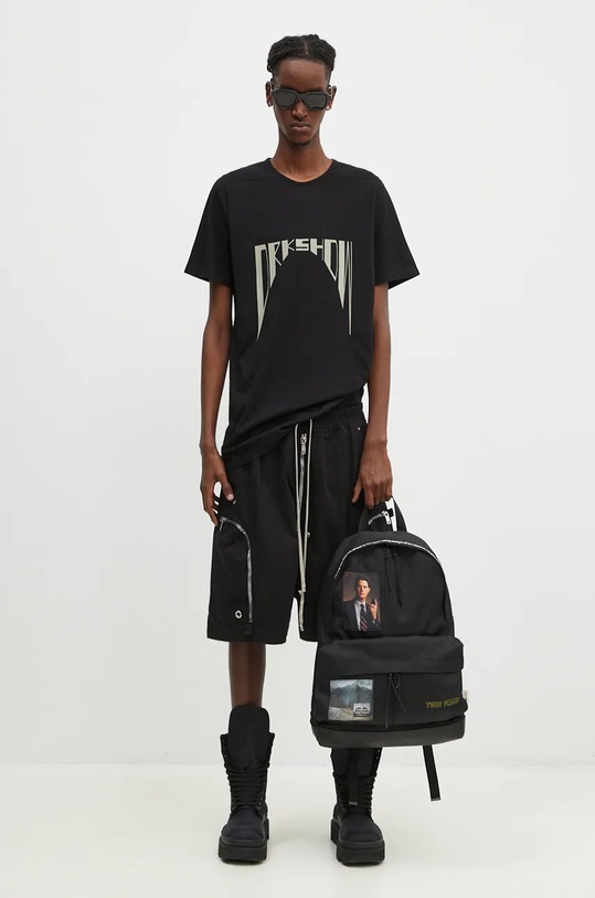 Rick Owens cotton shorts Bauhaus black DU02D2389.TW