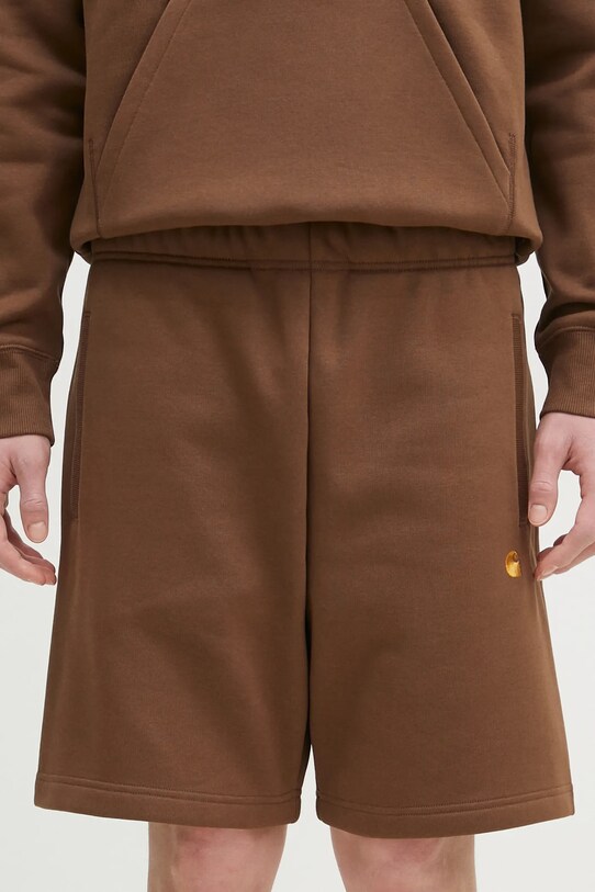 Carhartt WIP shorts Chase Sweat Short brown I033669.218XX