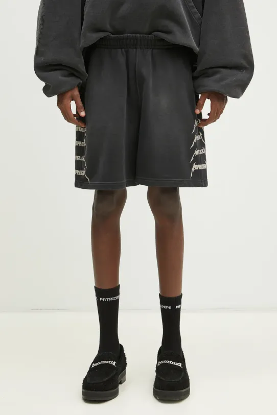 Bavlněné šortky Represent Metallica 40 Year Anniversary Sweat Shorts bavlna černá MLM4378.230