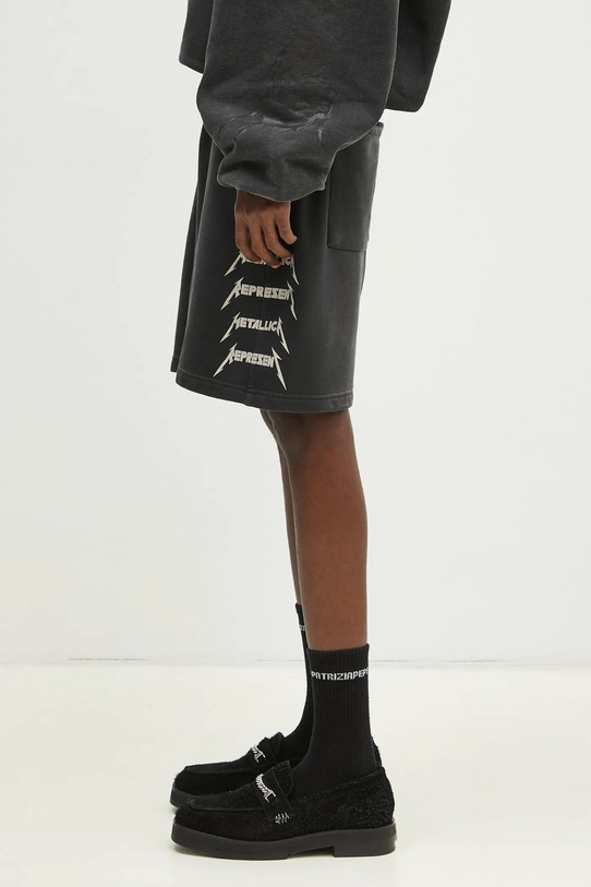 Bavlněné šortky Represent Metallica 40 Year Anniversary Sweat Shorts MLM4378.230 černá SS25