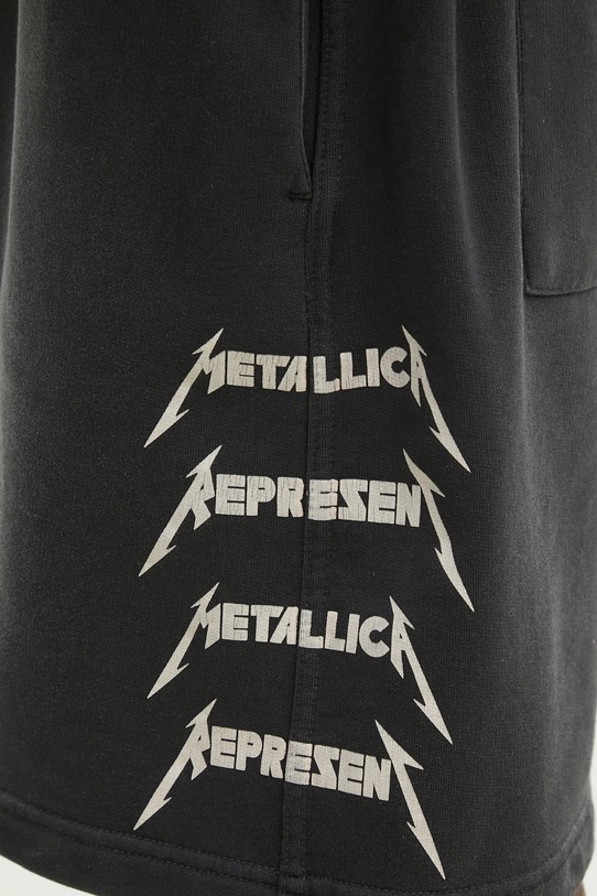 Bavlněné šortky Represent Metallica 40 Year Anniversary Sweat Shorts černá MLM4378.230