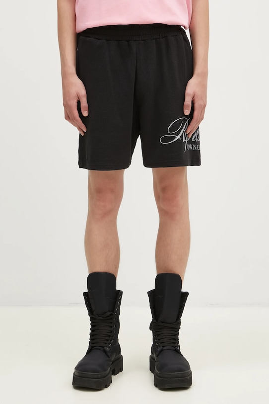Represent pantaloncini in cotone Represent Owners Club Script Mesh Shorts cotone nero OCM41247.001