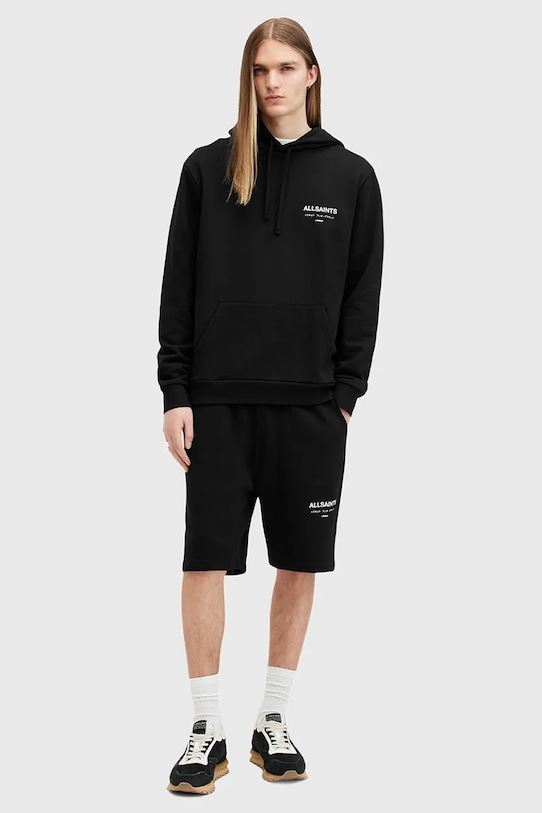 Бавовняні шорти AllSaints UNDRGRND SWEATSHORT бавовна чорний M002TC