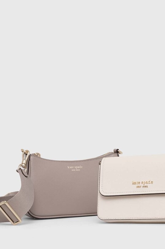 Δερμάτινη τσάντα Kate Spade KD051 μπεζ